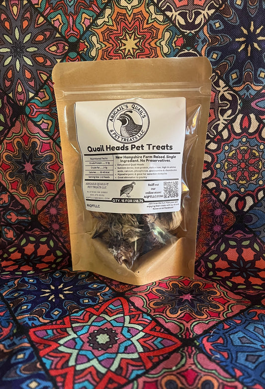 NH Farm-Raised Quail Heads (Dehydrated)