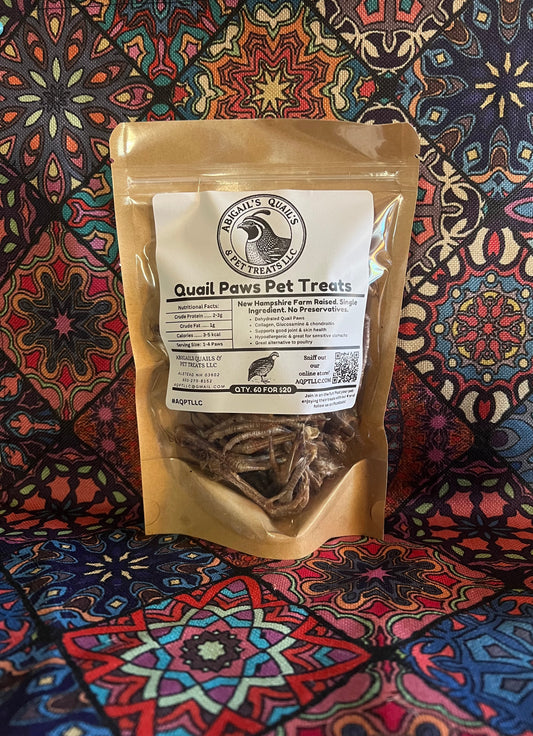 NH Farm-Raised Quail Feet (Dehydrated)