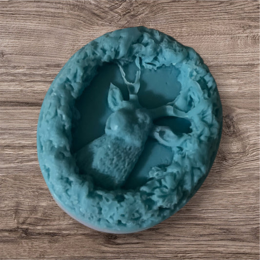 NH & VT Farm Raised Pork Lard Handmade Soap (Blue and Pink swirl) scent is lavender/rosemary￼