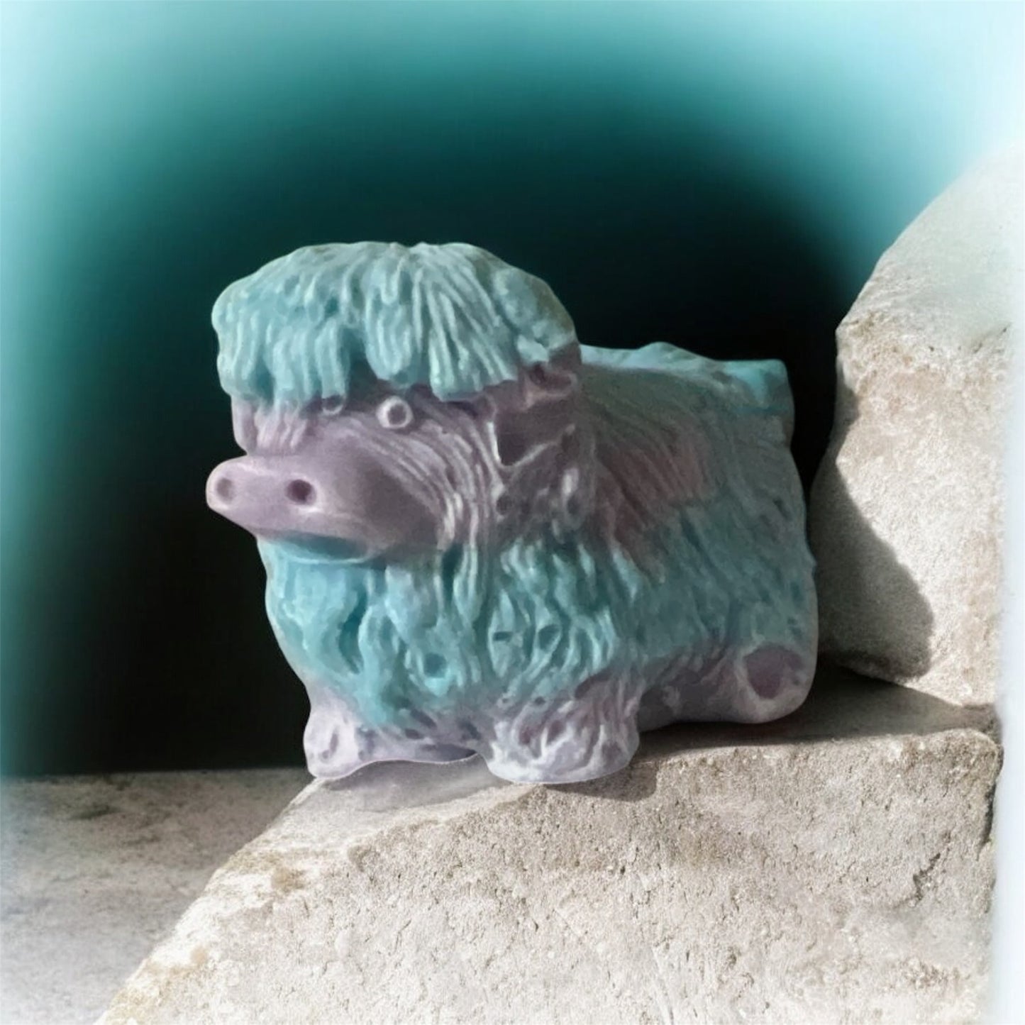 Pork Lard Handmade Soap (Blue and Pink swirl) scent is lavender/rosemary￼