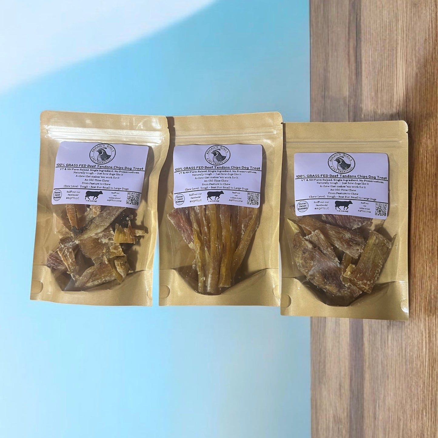 New England Farm-Raised 100% Grass Fed Beef Tendons